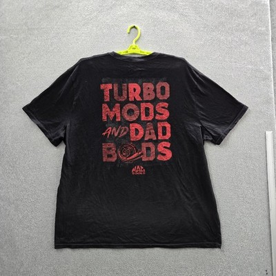 Mac Tools Men Shirt 3X Black Graphic Turbo Mods Dad Bods Short Sleeve