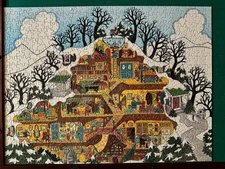 VTG Jigsaw Puzzle Bear House Susan Sturgill 1983 RARE 550 Pcs 18"x24" COMPLETE