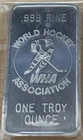 Silver Bar .999 Fine Silver World Hockey Association OILERS