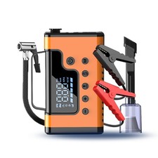 8-in-1 Car Jump Starter w/  Tire Inflator, Vacuum, Power Bank, LED Flashlight