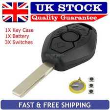 3 Button Remote Key Fob Case Replacement For BMW E46 3 5 7 Z3 + LIR2025 Battery