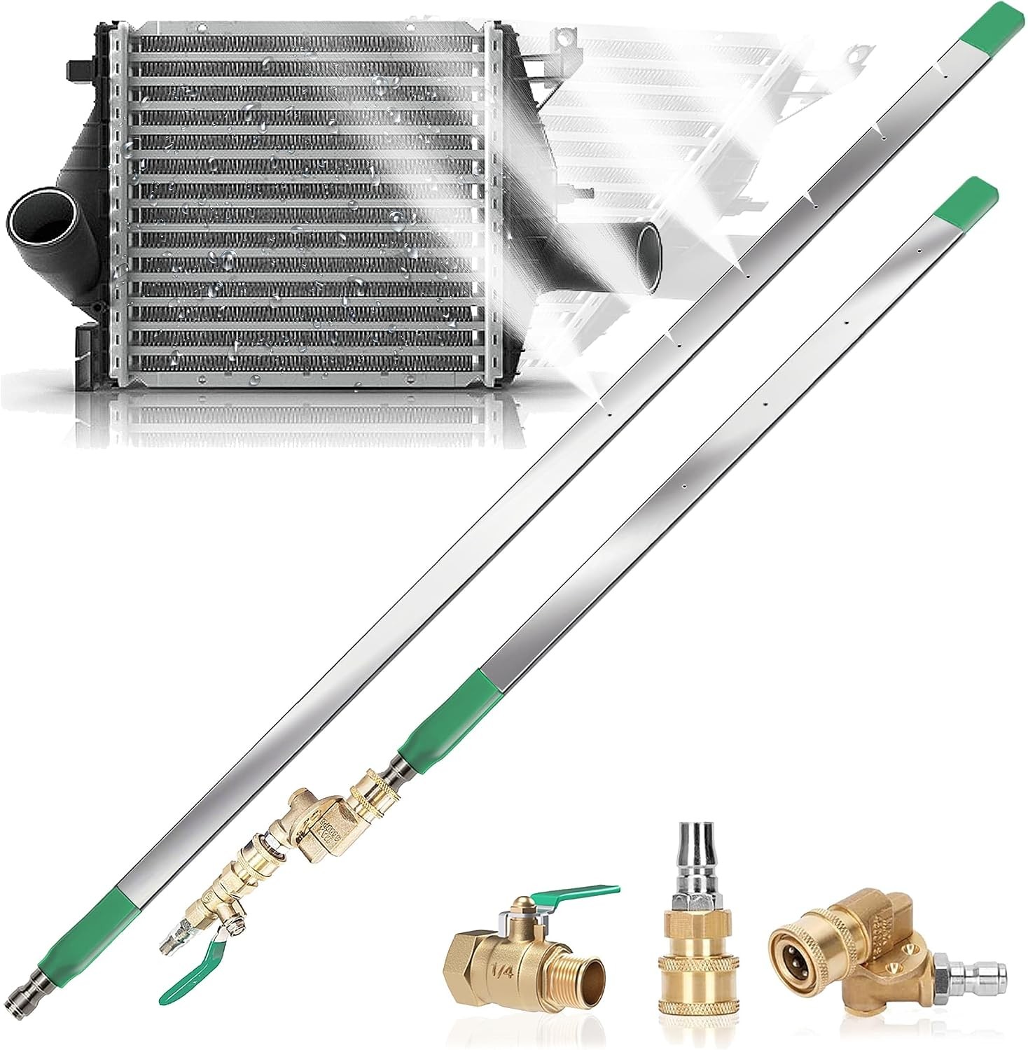 PYQPYQ 47" & 24" Radiator Cleaning Wand 2-Piece Set, 4500 47in-24in, Black
