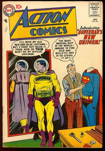 Action Comics #236 Very Nice Early Silver Age Superman Vintage DC Comic 1958 VG+