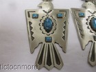 VINTAGE BELL TRADING NICKEL SILVER STAMPWORK THUNDERBIRD TWIN PENDANT NECKLACES — photo 3