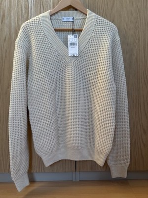 Alpaka Woll Pullover Strick Mango M L NEU UNGETRAGEN Ecru Sand Creme