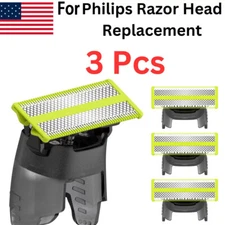 3 Blades Norelco QP210/80 OneBlade Replacement Head for QP2520 /QP6510 /QP6520