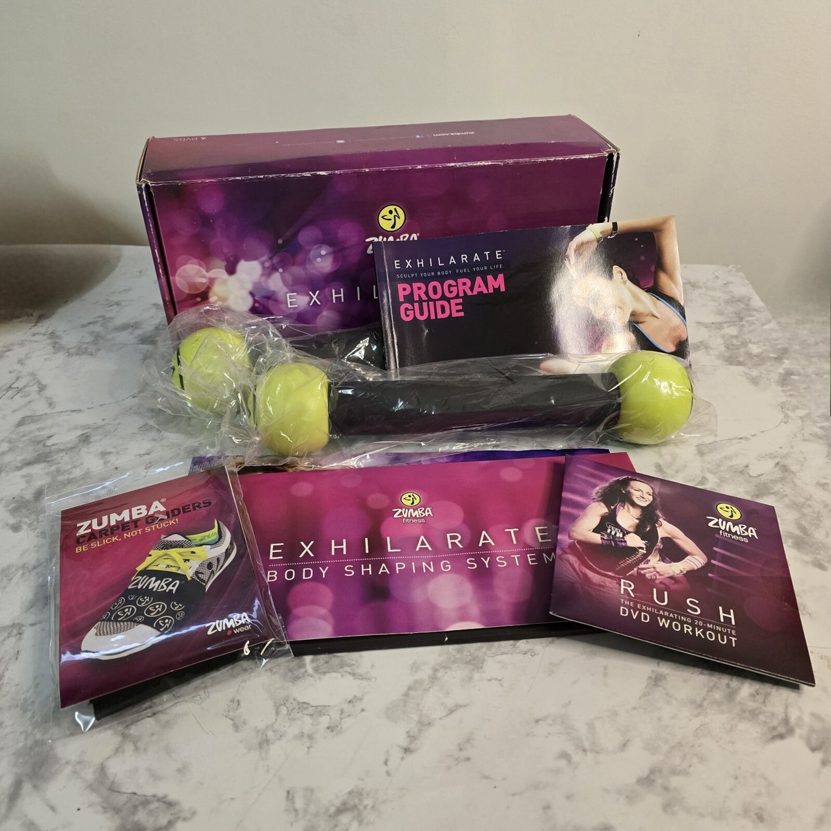 Zumba Fitness Exhilarate Body Shaping System ~ 4 DVD Set + Toning