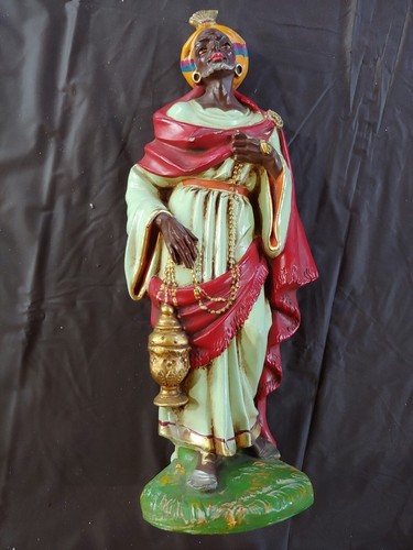 Nativity Black Wise man Fontanini Figure Italy 12" Paper Mache