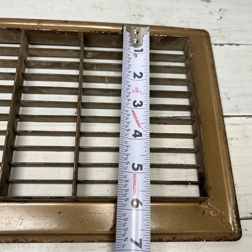 Vtg Metal Cold Air Return Wall Floor Heat Register Grate Fits Min 9 3/4 X 5 5/8 - Picture 7 of 11