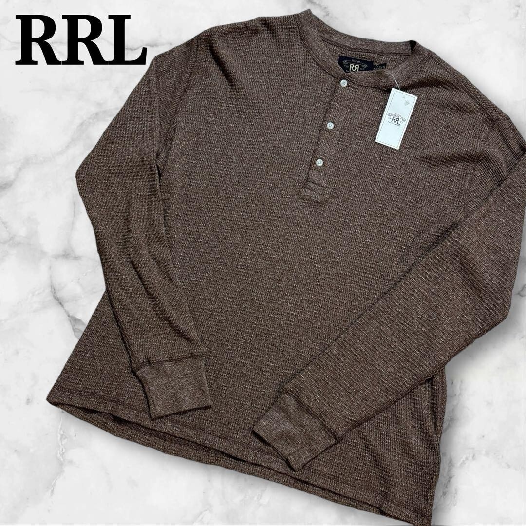 RRL RALPH LAUREN XL シャツ RRL RALPH LAUREN men's Henley knit long sleeve 100% COTTON