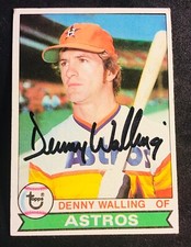 Houston Astros DENNY WALLING signed autographed auto 1979 TOPPS card CLEMSON