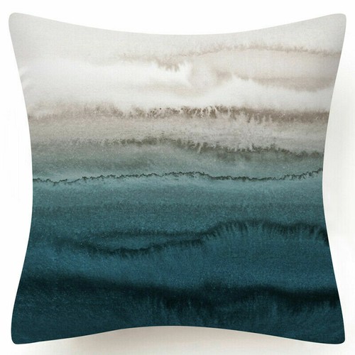 Cushion COVER Blue Green White Bird Peacock Flower Decorative Pillow Case 18x18" - Picture 29 of 55