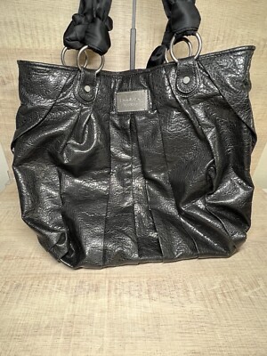 Simply Vera Large Black Faux Leather Purse, Shoulder Bag, Vera Wang 15x17x4 