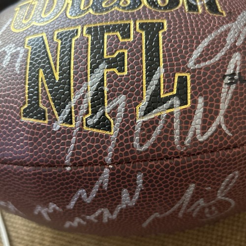 New England Patriots Team Signed Football COA Brady Belichick Gronk Edelman - Picture 14 of 20