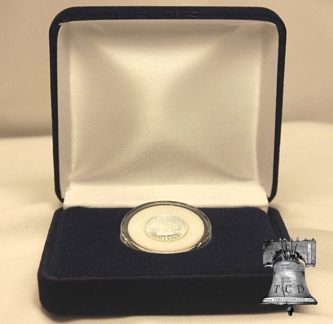 1 Coin Capsule Holder Velvet Air-tite Storage Box & TCD 1 Gram Whit Silver Gold
