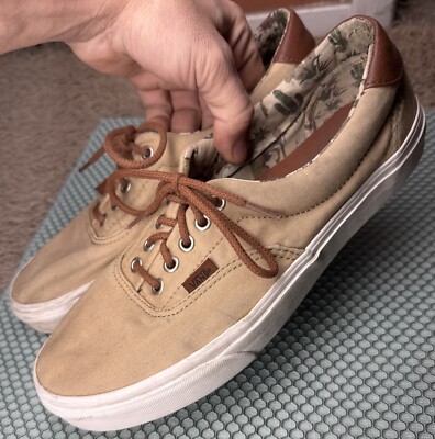 Vans Era 59 Desert Cowboy Size 10 Kens Brown / Tan White With Leather Heel