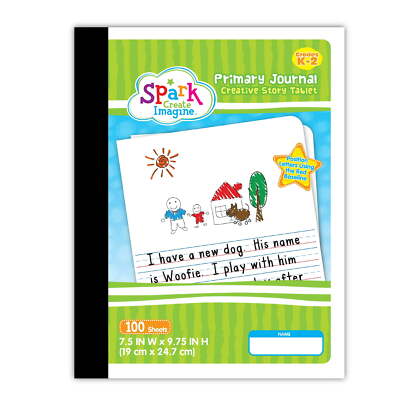 Spark Create Imagine 100 Sheets Primary Journal, 9.75 x 7.5, Half Page Ruled