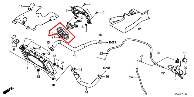 2013 Honda Cbr500r CBR 500 Radiator Cooling Fan for sale online | eBay
