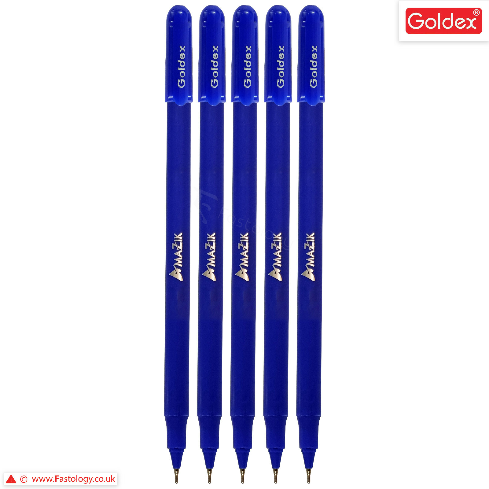 BLACK BLUE Ballpoint Pens 0.7mm Fine HiTech Point GOLDEX Mazik Ball