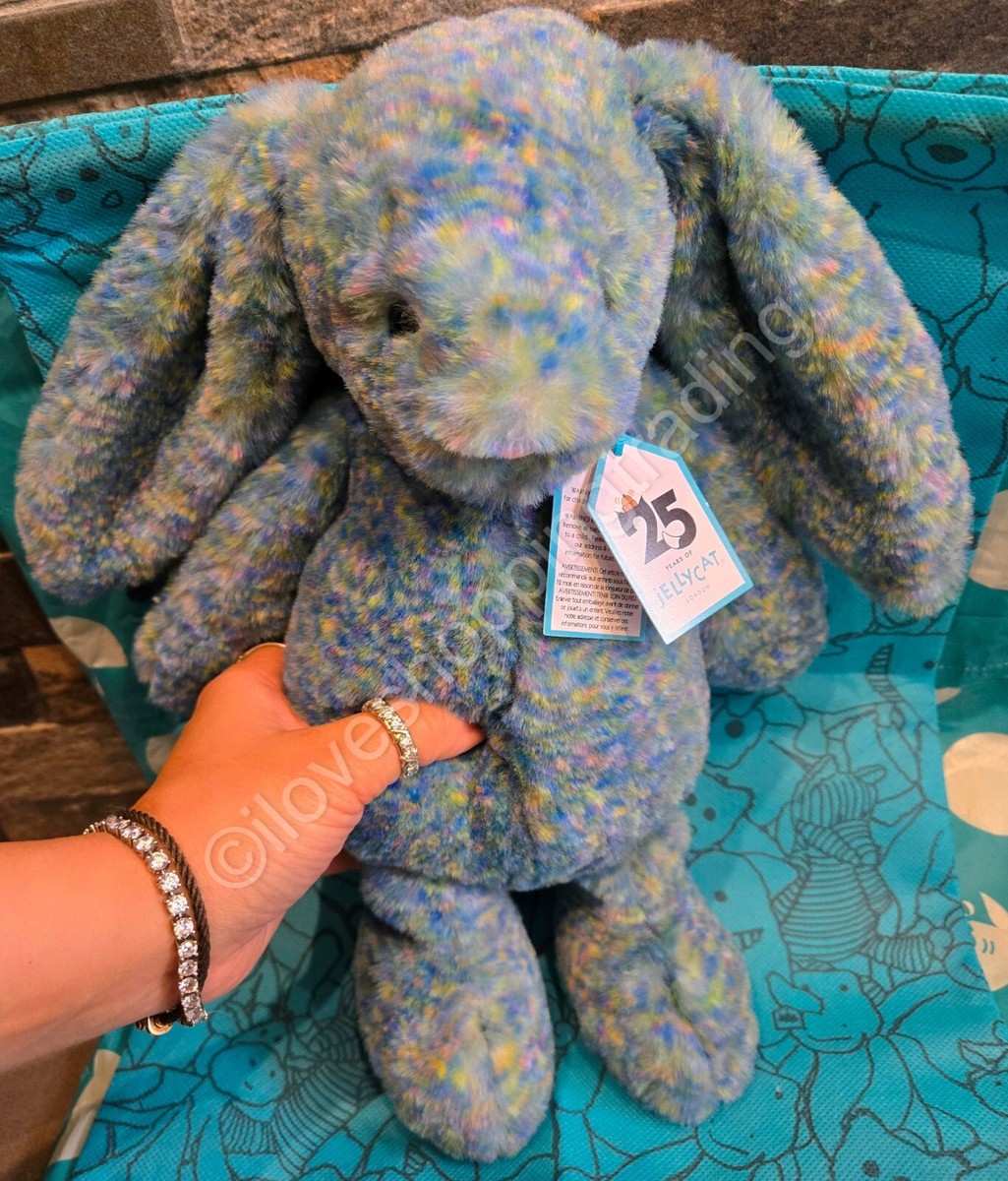 JELLYCAT 25 YEARS ANNIVERSARY BASHFUL LUXE BUNNY RABBIT AZURE
