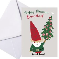 Christmas Card by Museums and Galleries "Grandad" christmas Gnome