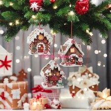 Lighted LED Gingerbread House Ornaments Assorted Kurt Adler Price F0R 1