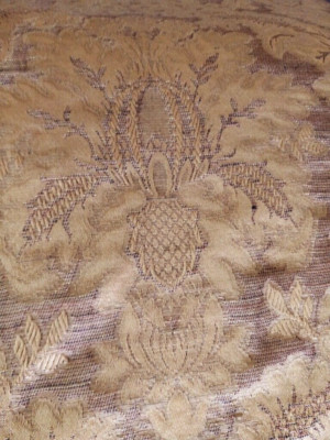 Gold Damask Butter Gold / Bronze Ground Heavy High-End Great Sheen By the Yard