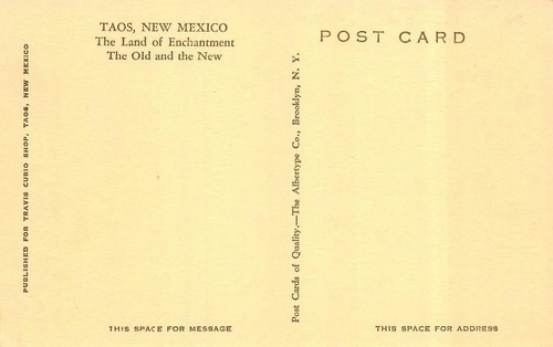 TAOS, New Mexico NM EAGLE NEST DAM & LAKE Cimarron Canyon ALBERTYPE Postcard - Picture 2 of 2