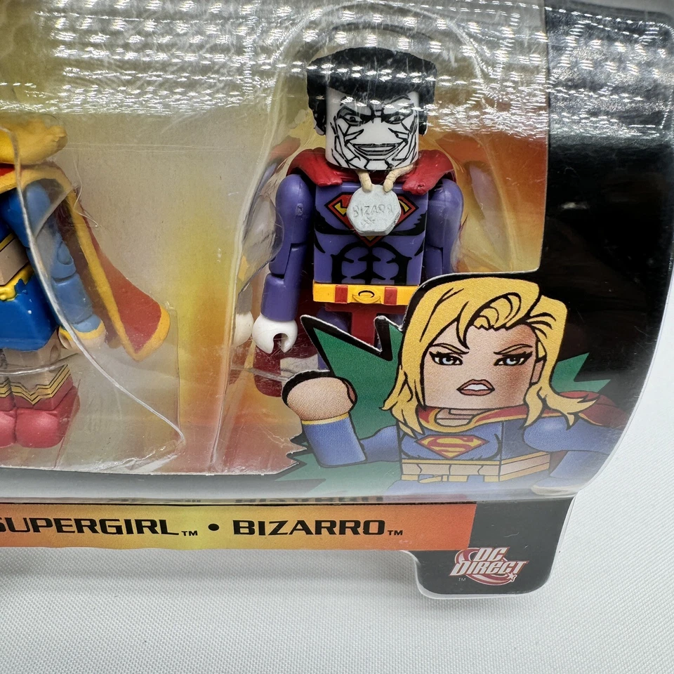 DC Minimates Series 6 Supergirl & Bizarro Figures Art Asylum 2007 New - image 4 of 4