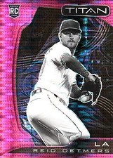 Reid Detmers 2022 Panini Chronicles #5 Titan Pink Pulsar Los Angeles Angels