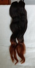 Ombre Hair Extensions Long Dark Brown To Auburn Has Highlights 25 Inches Long