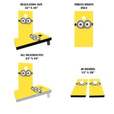 Minion Themed Custom Cornhole Boards Variations