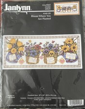 Janlynn Counted Cross Stitch  Bloom Where You Are Planted  140-128 New/Sealed