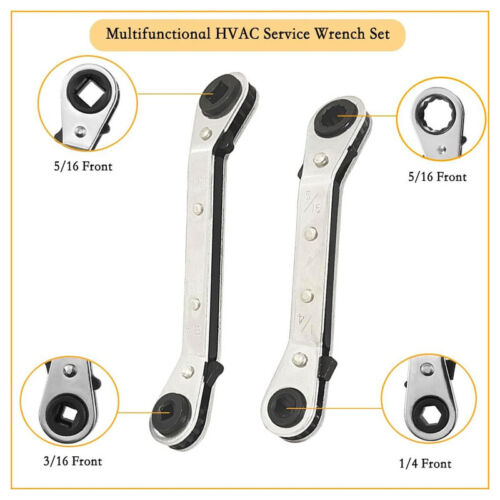 Valve Core Remover Installer Tool & HVAC Service Wrench with Hex Bit Adapter Kit - Picture 3 of 7
