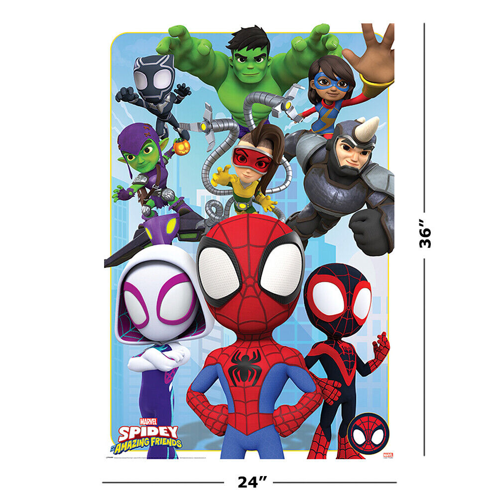 Spidey And His Amazing Friends - Marvel Poster (Spider-Man) (Size