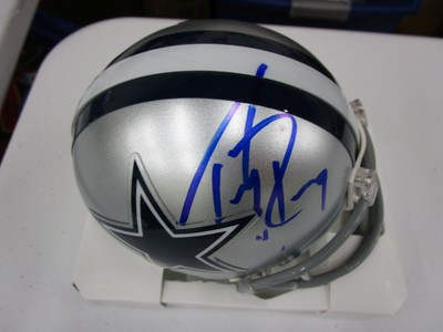 tony romo autographed helmet