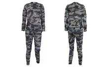 girls TOP & BOTTOMS  7-8 years Camo' Print 2-Piece Lounge Wear Tracksuit Jogging
