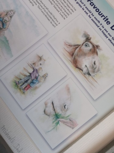 original hand painted watercolour print of a sussex south downs Donkey - Picture 4 of 6