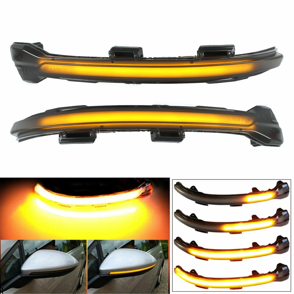 Luces secuenciales de espejo retrovisor lateral de señal de giro dinámica para VW Golf 7 MK7 GTI R Touran Foto 2 de 4