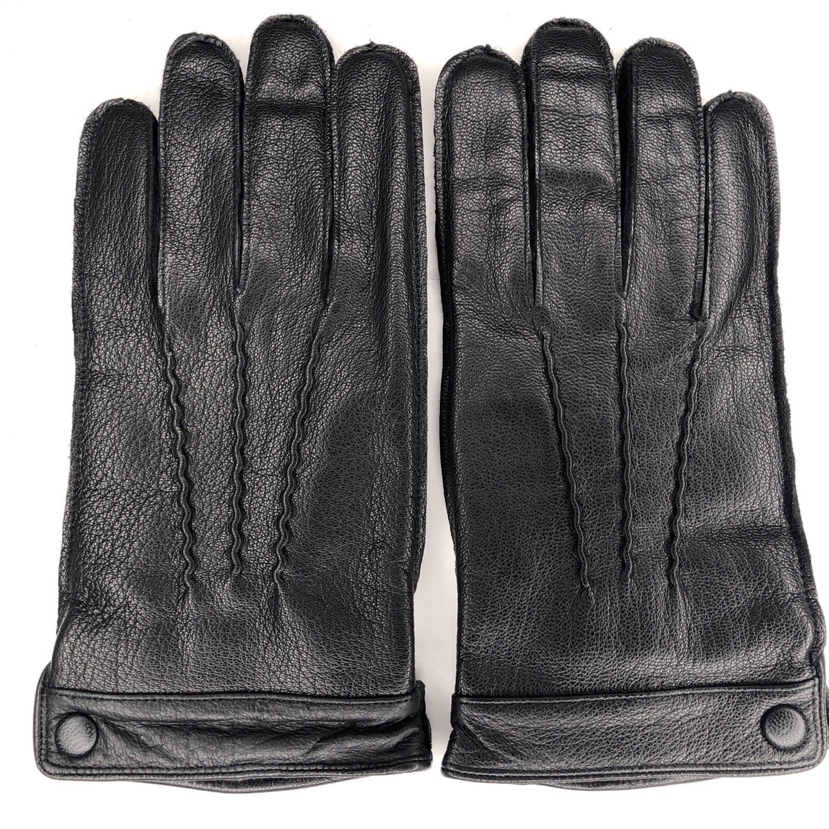 Kalapa Genuine Sheepskin Leather Gloves for Men, Winter Warm