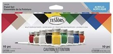 TESTORS Acrylic value Paint Set 9 Colors Brush 281235 MODEL modeling finishing