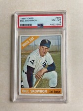 Centered PSA 8 nm-mt 1966 topps high # 590 Bill Skowron Chicago White Sox