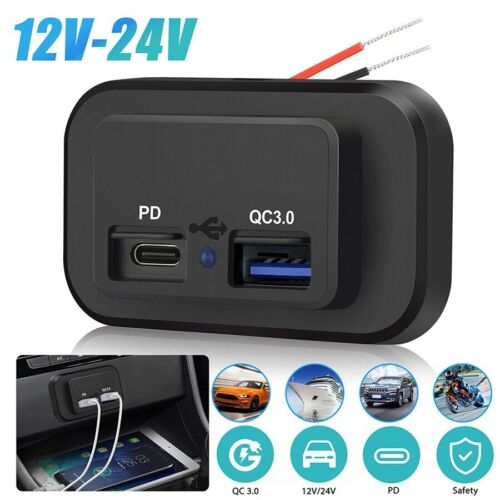 2 USB Car Charger Socket Power Outlet Adapter QC 3.0 Fast Charging Accessories - Picture 4 of 12