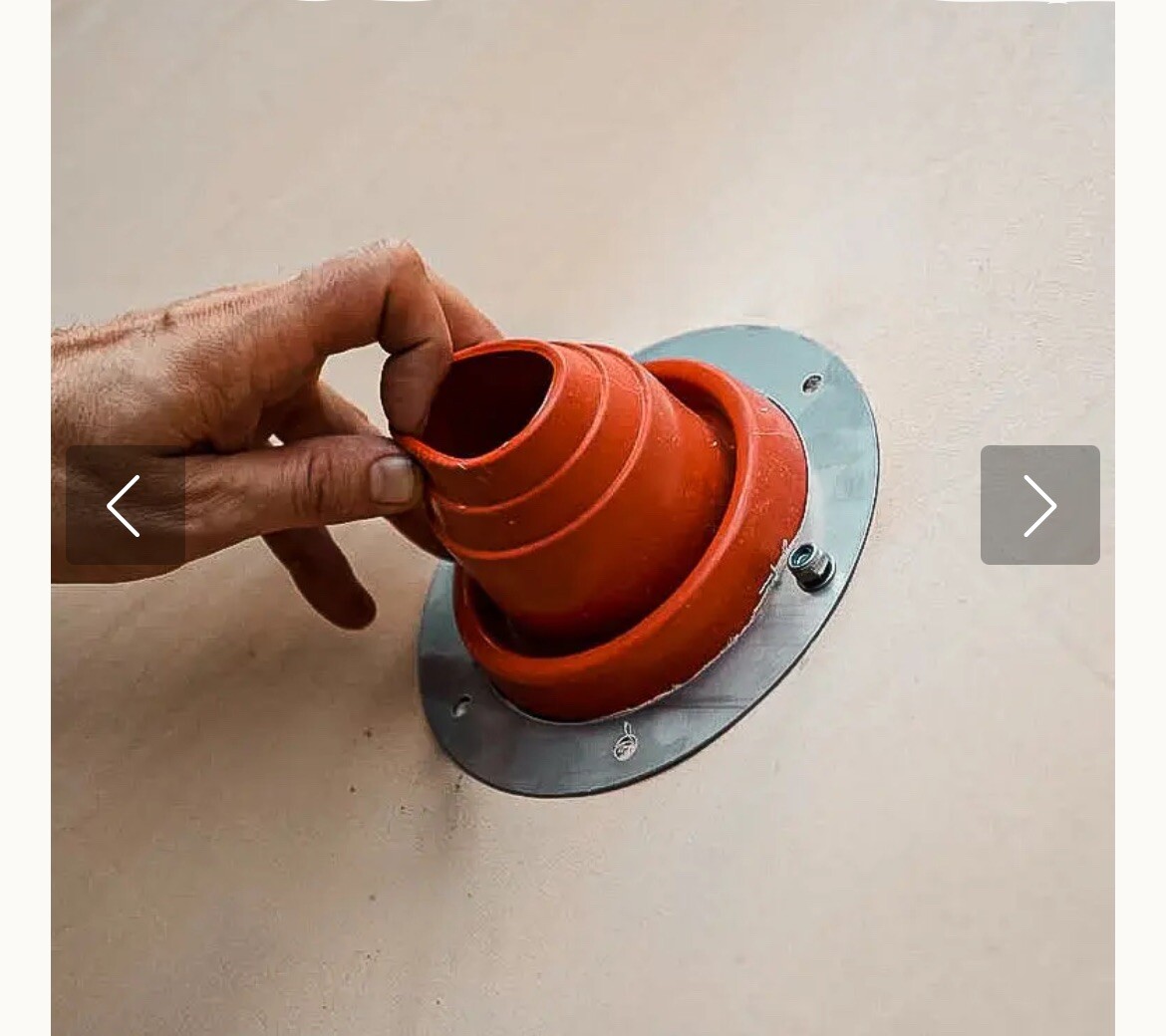 Flashing Kit Silicone Metal Roof Pipe High Temp Round Base Fire-resistance