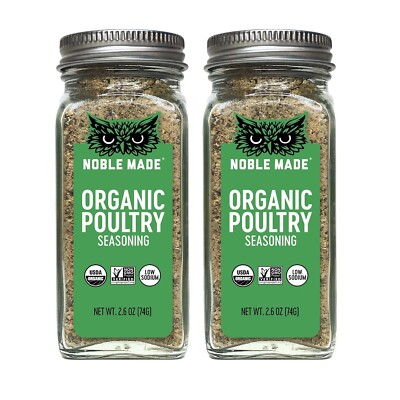 NOBLE MADE-BY THE NEW PRIMAL-Classic Organic Poultry Seasoning (2 Bottles)