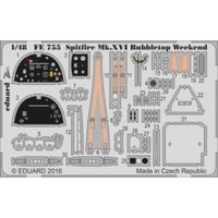 MW22 Eduard FE755 Spitfire Mk.Xvi Weekend 1/48 Zoom Set For