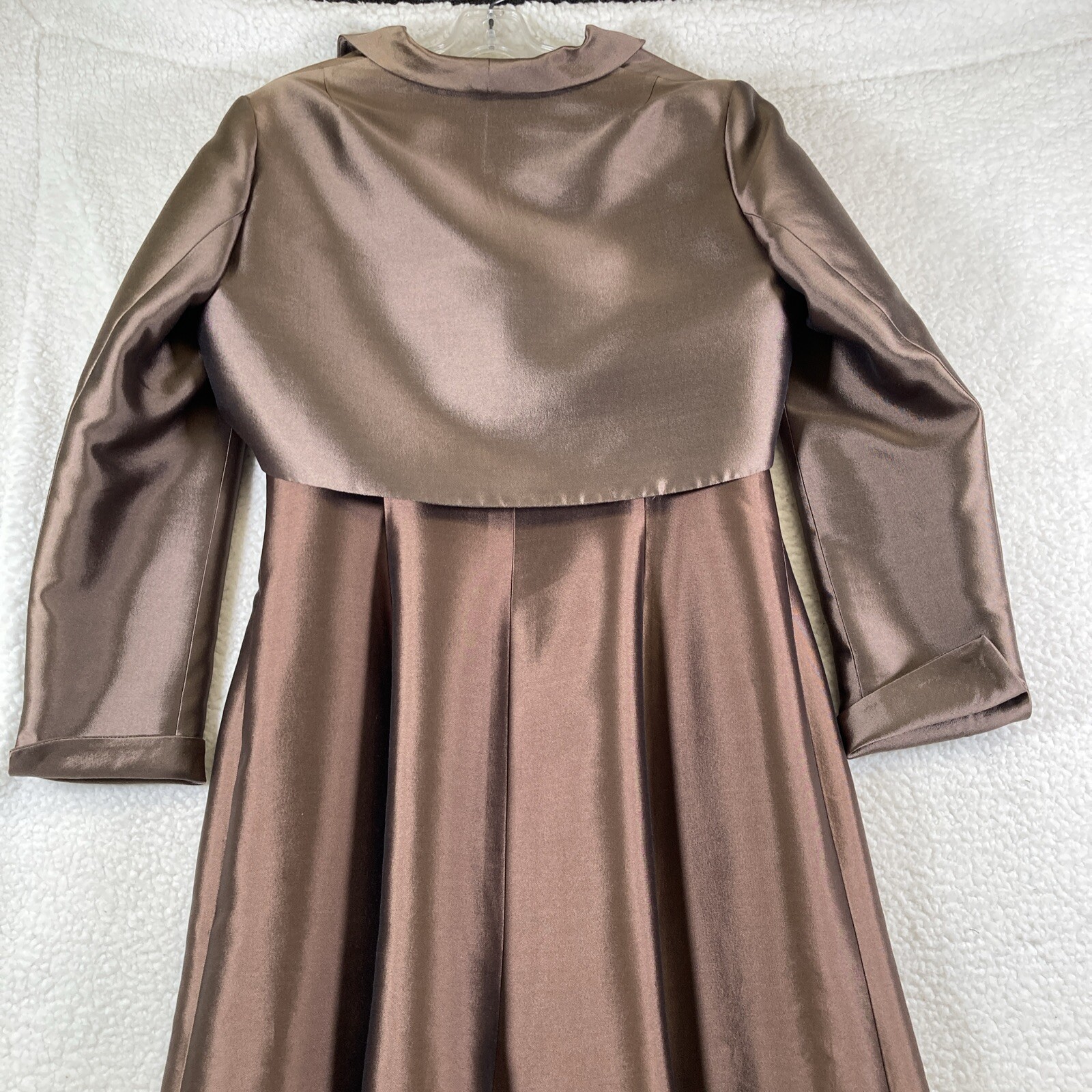 2pc Formal Evening Dress, Silk/Wool Blend Dress/Jacket, Mother of Bride Size 12