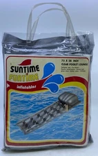 Suntime is Funtime Inflatables 75 x 28 in Clear Pocket Lounge Vinyl Vintage NOS