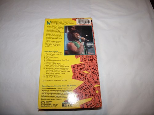 James Brown Live In Concert B.B. King Michael Jackson The Roxy L.A VHS Tape RARE - Picture 2 of 2