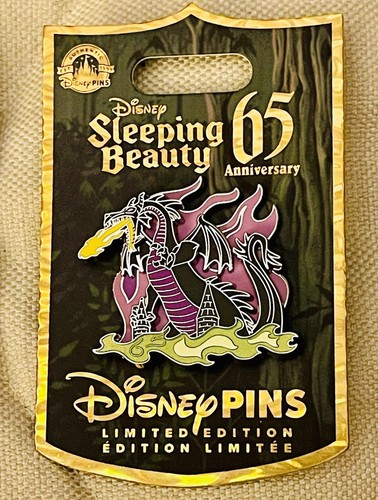 Disney Sleeping Beauty 65th Anniversary Maleficent Dragon Pin MOC